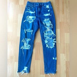 American Eagle ripped jeans. Rips in front and back.